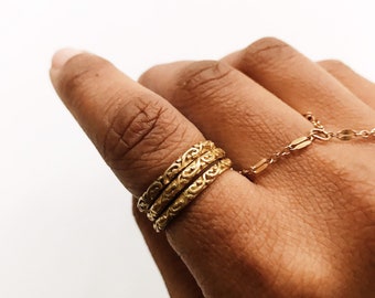 Omi Stack Rings  // Cage Rings, Stacking Rings, Dainty Stacking Rings, Stackable Rings, Gold Stacking Rings, Jewelry,Boho