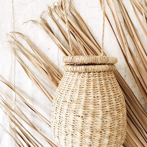 Woven Ghanian Basket Purse-Natural //African Wicker Bag, Afrocentric Accessories,Bolga Basket, African Wicker Bag, African Wicker Purse
