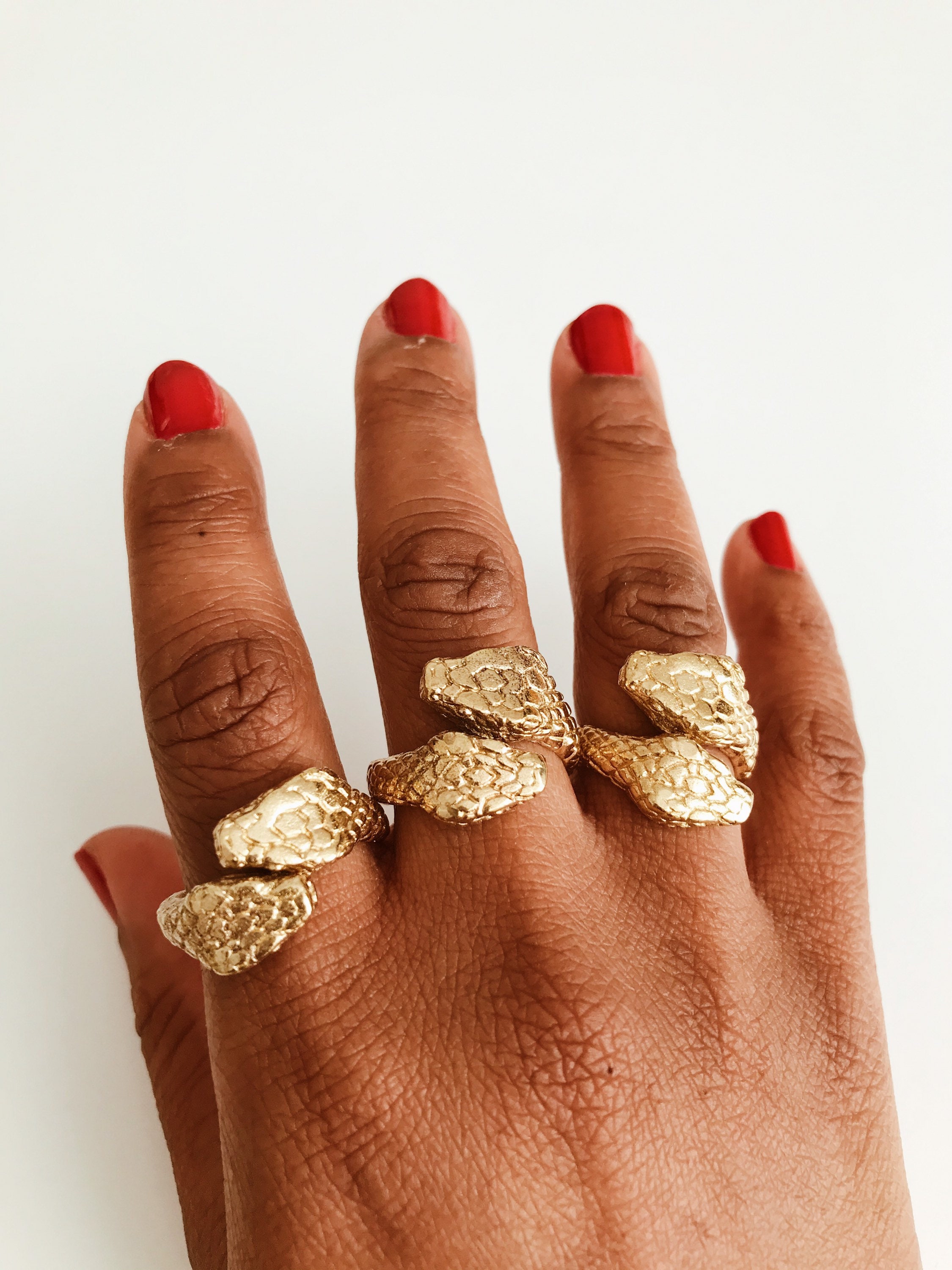 Bronze River Snake Ring main image 0