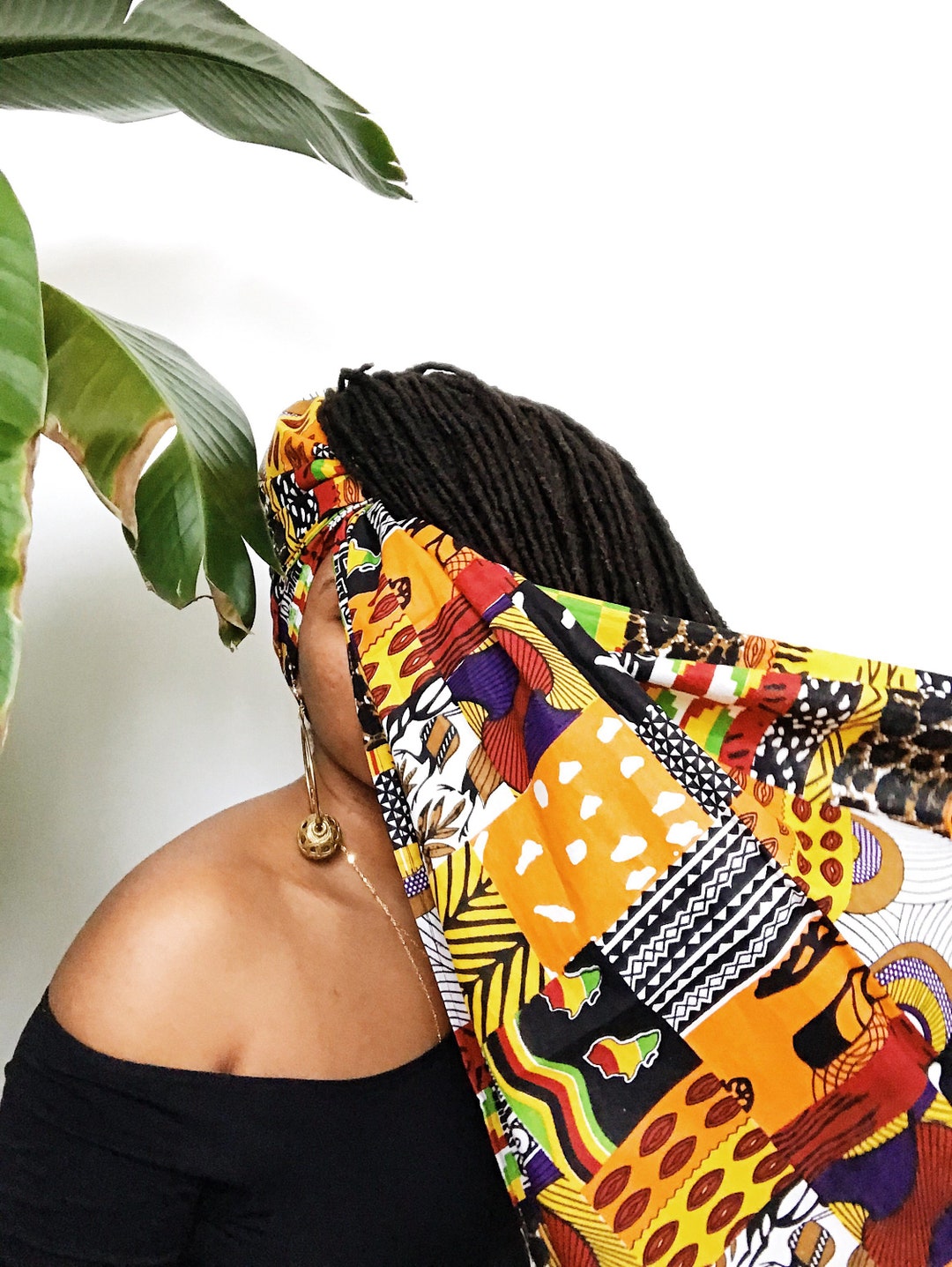 TouchUps Haarknoten-Kappe/Turban – Afrikanisches Muster, Aus Weichem Stoff, Als Schlafmütze Oder Style-Accessoire