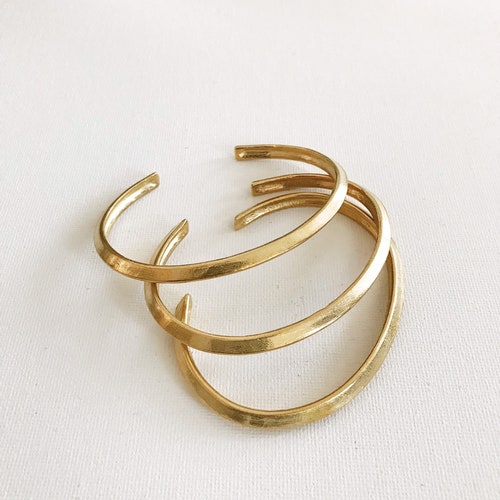 Divination Etched Cuff // Brass Bangles Stack Bracelets Etsy