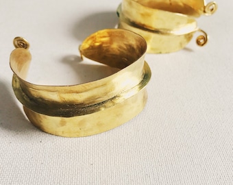 Fulani Cuff Bracelet // African Jewelry, Brass Jewelry, Afrocentric, Ethnic Jewelry, Africa Cuff, Gold Bangle, Fulani Cuff, Twisted Cuff