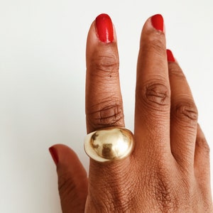 Domus Ring // Brass Ring, Gold Ring, Ancient Egyptian Jewelry, Dome Brass Ring, Brass Jewelry, African Ring,Afrocentric Jewelry, Stack Ring