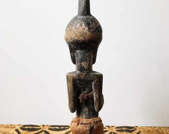 フォークアート アフリカ 壁掛け 壁飾り 民族 木彫 ヴィンテージ 彫刻 ヴィンテージ ソンイェ像 // ヴィンテージ木製アフリカ像、アフロセン