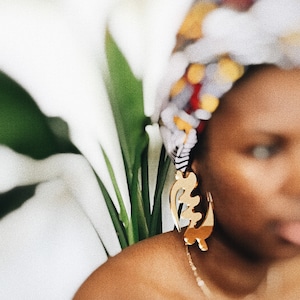 Gye Nyame Earrings// Acrylic Earrings, African Jewelry, African Earrings, Afrocentric Jewelry, Silver Earrings, Gold Earrings, Mirror Studs