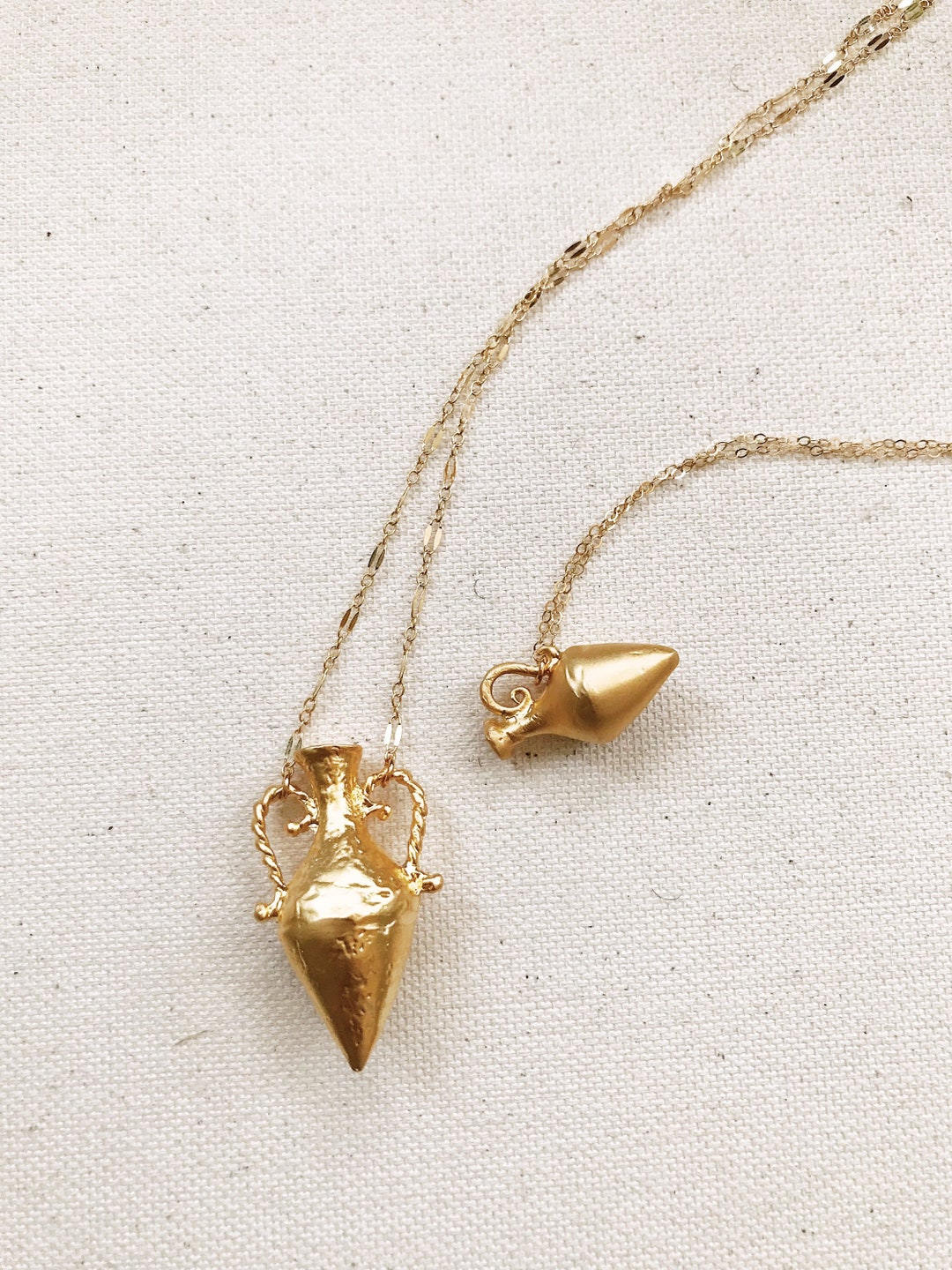 Amphora Vase Necklace // African Jewelry Gold Jewelry Etsy