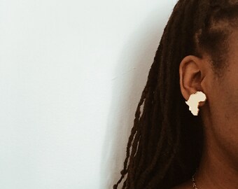 Pendientes africanos de oro espejo de 1" // Joyería africana, Pendientes africanos, Studs africanos, Afrocéntricos, Pendientes de oro, Pendientes de acrílico