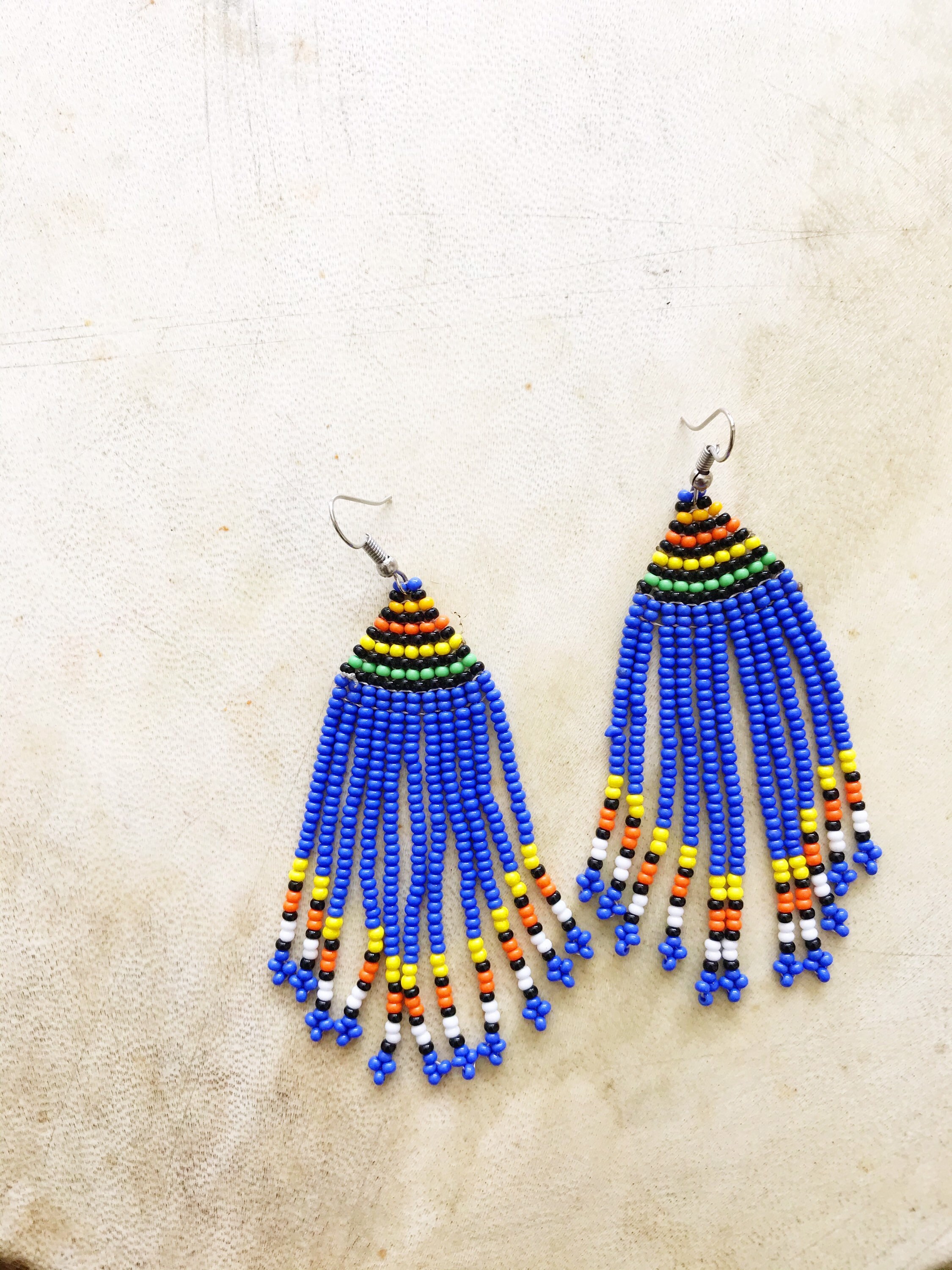 Maasai Fringe Earrings// Maasai Bead Earrings African | Etsy