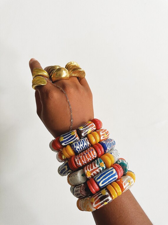 Large Pattern People Bracelets // African Tuareg Bracelet  display picture 1