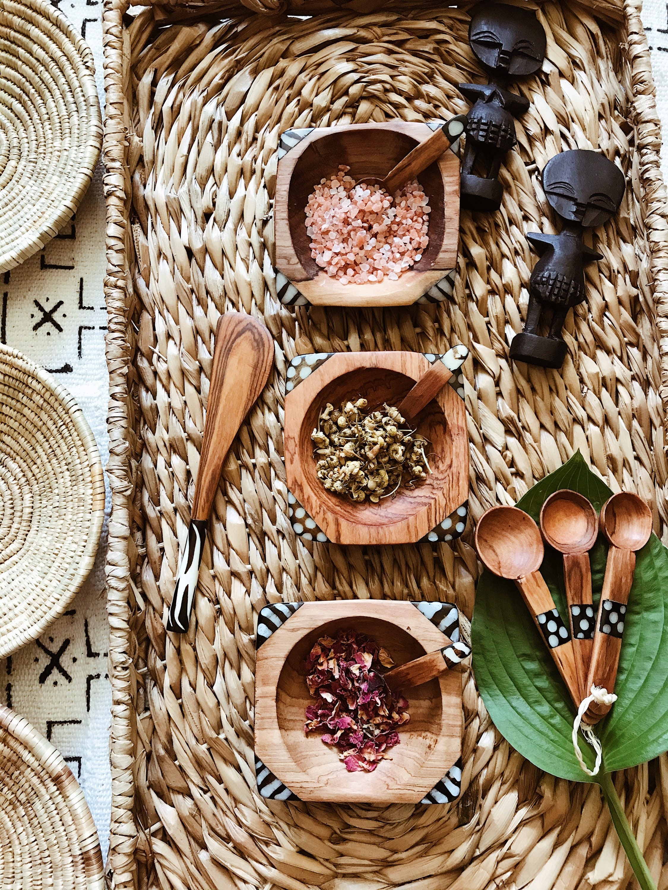 Batik Olive Wood Measuring Spoons // African Goods African Etsy
