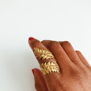 Lady Fern Plant Ring // Brass Flower Ring Gold Ring Ancient - Etsy