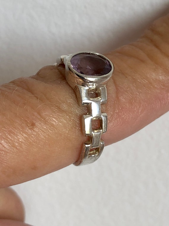 925 Oval Amethyst Ring - image 2