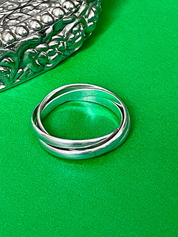 925 Triple Interlocking Band Ring - image 8