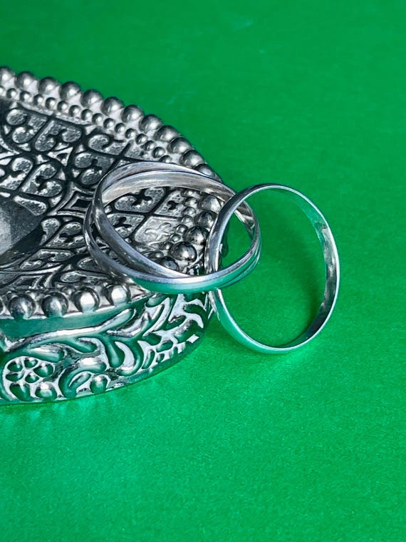 925 Triple Interlocking Band Ring - image 6