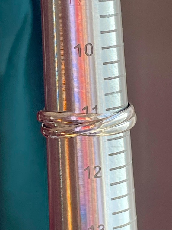 925 Triple Interlocking Band Ring - image 5