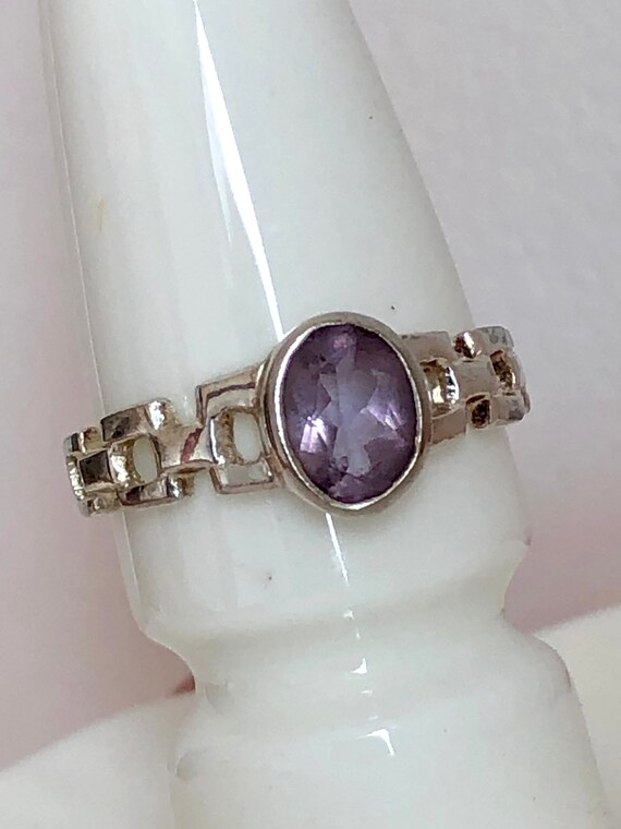 925 Oval Amethyst Ring - image 8