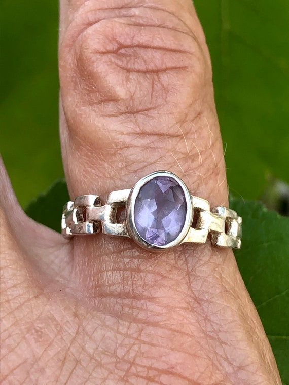 925 Oval Amethyst Ring - image 4