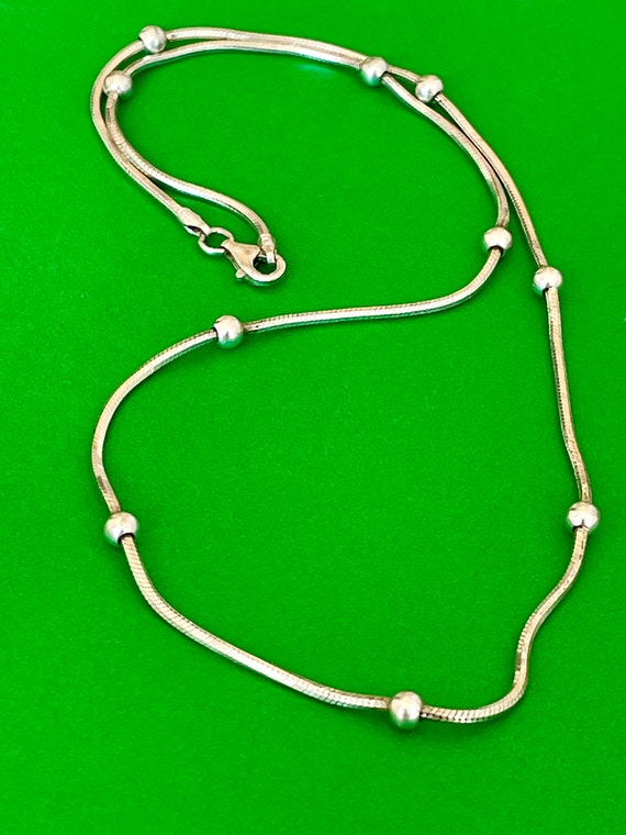 925 Snake Chain with Beads - image 5