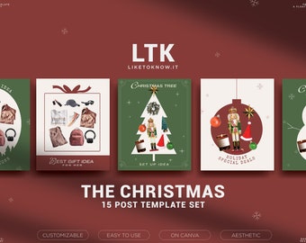 ltk Christmas gift guide template, ltk gift guides, ltk templates canva, ltk canva template, ltk post template, ltk canva templates,