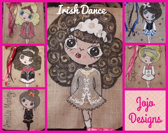 personalised irish dancing dress bags