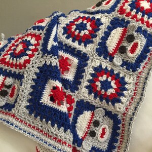 Sock Monkey Crochet Blanket PDF - Sock Monkey Granny Squares