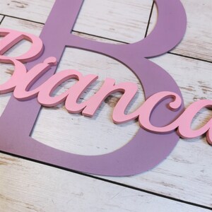 Decoración de pared de madera de la habitación para bebés / decoración personalizada de la guardería / letras de madera / signo de nombre de bebé / decoración de la habitación para niños / regalo de baby shower / letrero de madera imagen 5