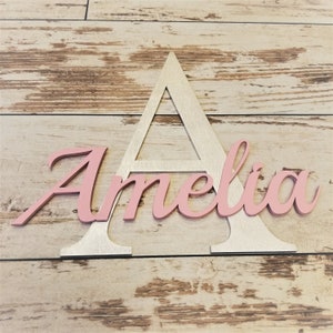 Baby room wooden wall decor / personalized nursery decor / wooden letters / baby name sign / kids room decor / baby shower gift / wood sign image 6