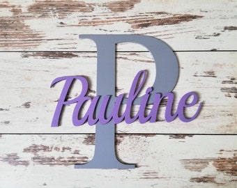 Decoración de pared de madera de la habitación para bebés / decoración personalizada de la guardería / letras de madera / signo de nombre de bebé / decoración de la habitación para niños / regalo de baby shower / letrero de madera