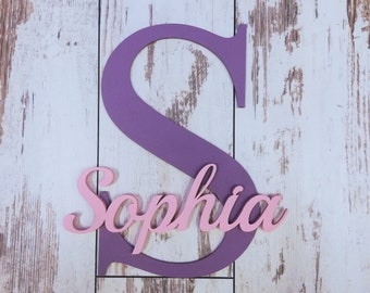 Baby room wooden wall decor / personalized nursery decor / wooden letters / baby name sign / kids room decor / baby shower gift / wood sign