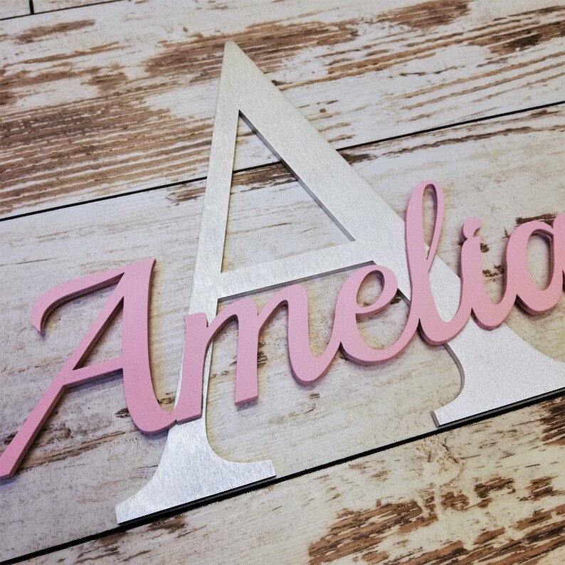 Baby room wooden wall decor / personalized nursery decor / wooden letters / baby name sign / kids room decor / baby shower gift / wood sign image 7