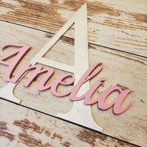 Baby room wooden wall decor / personalized nursery decor / wooden letters / baby name sign / kids room decor / baby shower gift / wood sign image 4