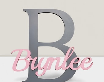 Personalized Wood Name Sign, Nursery Wall Decor, Wooden Letter