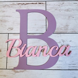 Decoración de pared de madera de la habitación para bebés / decoración personalizada de la guardería / letras de madera / signo de nombre de bebé / decoración de la habitación para niños / regalo de baby shower / letrero de madera imagen 2