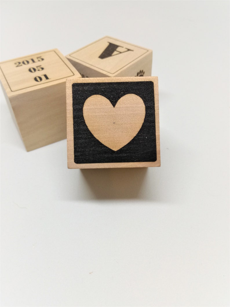 Personalized Baby Cube Newborn memory gift image 2