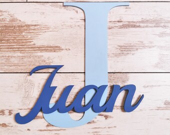 Decoración de pared de madera de la habitación para bebés / decoración personalizada de la guardería / letras de madera / signo de nombre de bebé / decoración de la habitación para niños / regalo de baby shower / letrero de madera