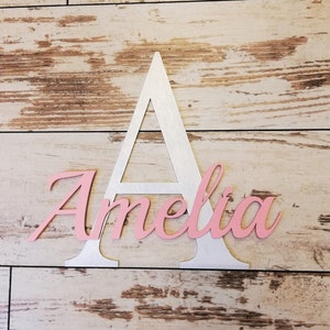 Baby room wooden wall decor / personalized nursery decor / wooden letters / baby name sign / kids room decor / baby shower gift / wood sign image 1