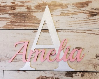 Baby room wooden wall decor / personalized nursery decor / wooden letters / baby name sign / kids room decor / baby shower gift / wood sign