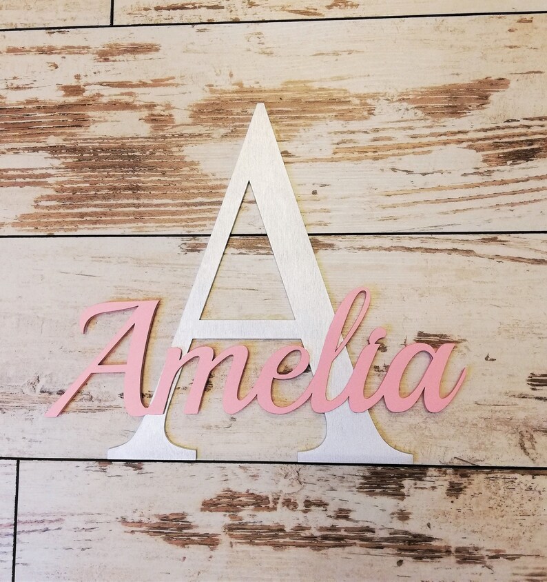 Baby room wooden wall decor / personalized nursery decor / wooden letters / baby name sign / kids room decor / baby shower gift / wood sign image 1