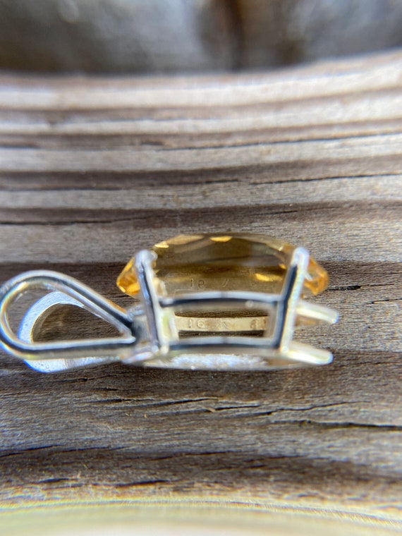 Vintage/Modern Natural Citrine Solitaire Pendant … - image 7