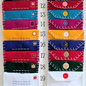 Felt Envelopes // Pretend Play // Imaginative Play // Custom Colors // Mail Set // Button Practice image 7