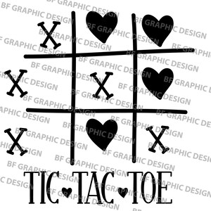 Valentine&#39;s Day TIC TAC TOE svg, Heart and Crosses Tic Tac Toe Cut File svg png eps pdf, Cricut, Digital File, Silhouette File, Cameo File