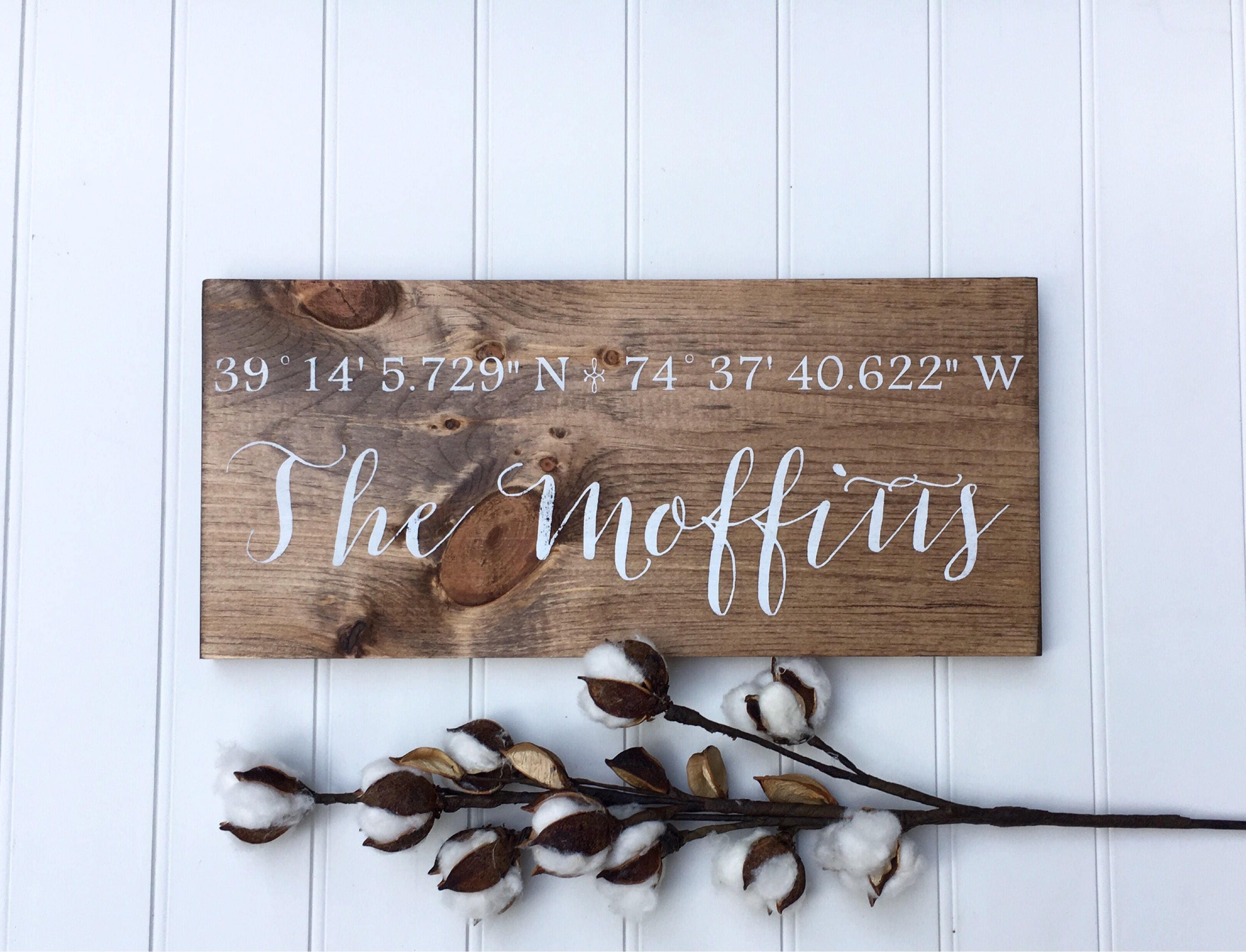 Coordinates wall art Custom coordinates sign Wood wall art Etsy