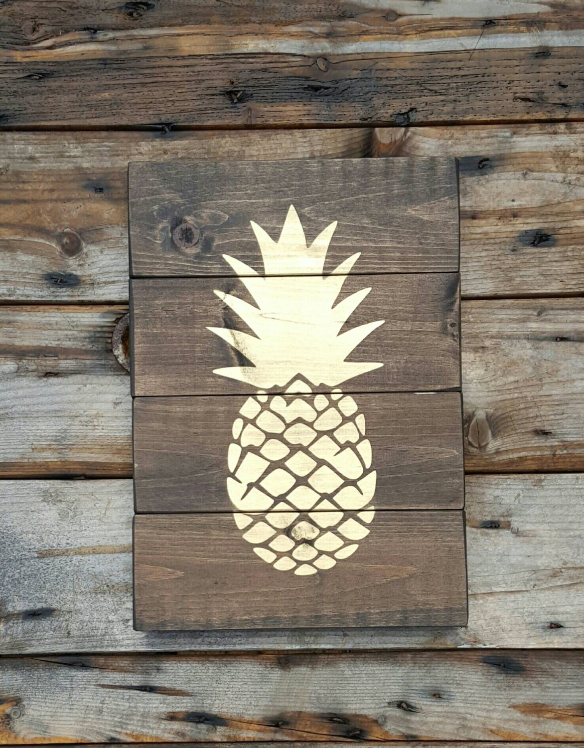 Pineapple wall decor Pineapple gifts Gold pineapple Wood Etsy