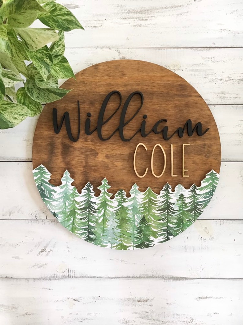 Woodland Nursery Decor Woodland Name Sign Name Sign for Etsy Canada