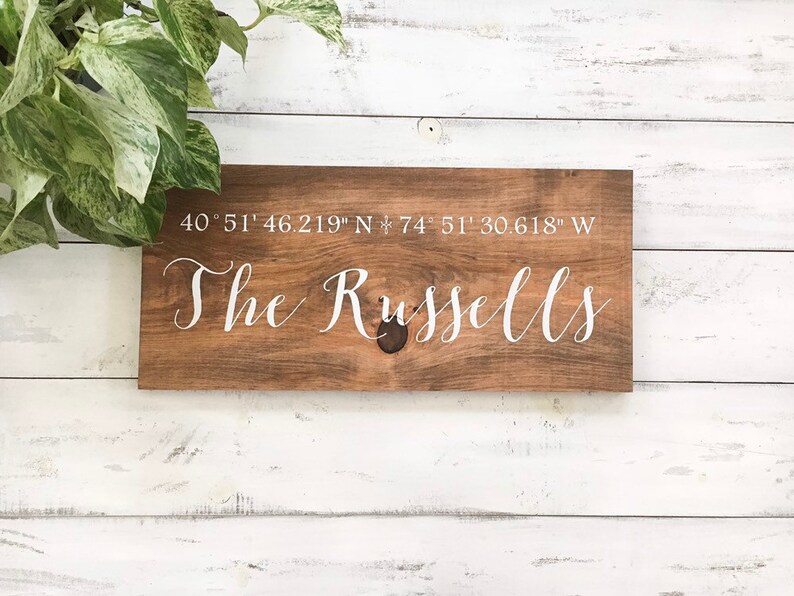 Coordinates Wall Art Custom Coordinates Sign Wood Wall Art Etsy Canada