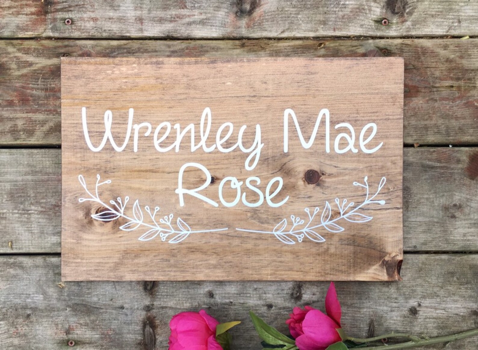 Baby Girl Wood Sign Wood Baby Name Sign Nursery Wall Art Etsy