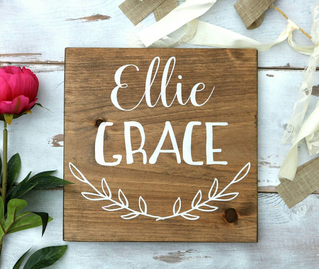 Custom Wood Name Nursery, Personalized Gifts for Baby Girl, Wood Sign
