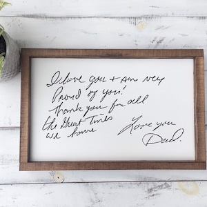 Cadeau à la fille le jour du mariage, cadeau de papa à la mariée, note manuscrite personnalisée, signe en bois manuscrit, cadeaux sentimentaux pour elle