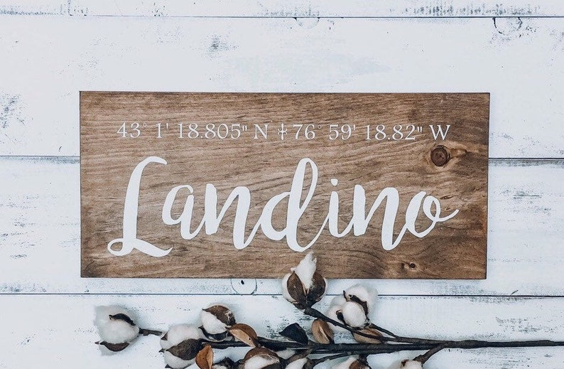 Coordinates Wall Art Custom Coordinates Sign Wood Wall Art Etsy