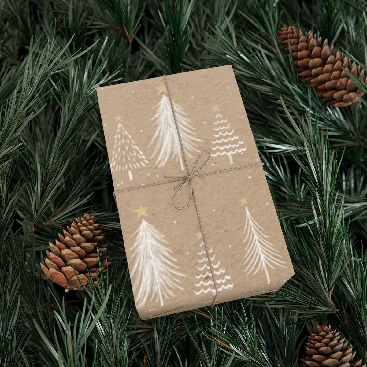 Woodland Christmas Trees Wrapping Paper